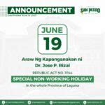 laguna day date|Republic Act No. 11144: Hunyo 19 Special Non  .